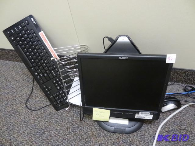lot 84 image: Acer veriton computer with Planar PL 1500 M m...