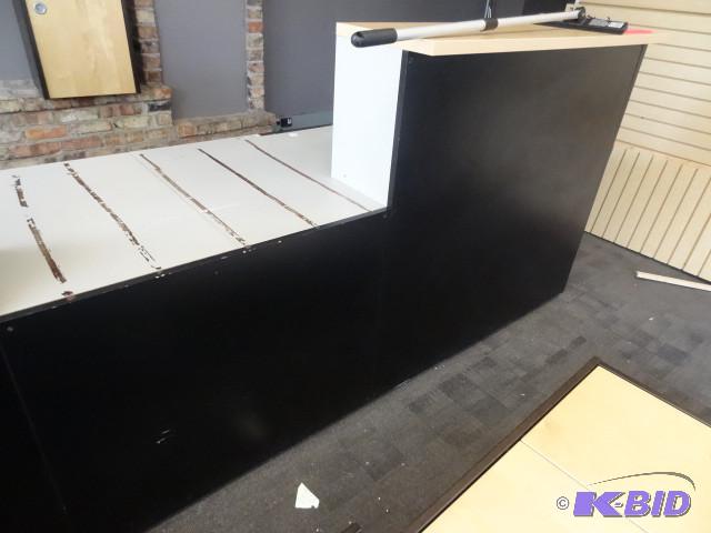 Check out counter with 3 drawer ped. 84 x 31 ...