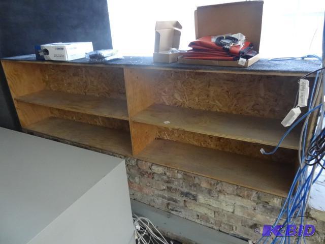 Wood shelf unit 86 x 13 x 24...