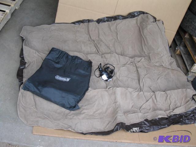 Coleman Air bed with pump, double high queen...