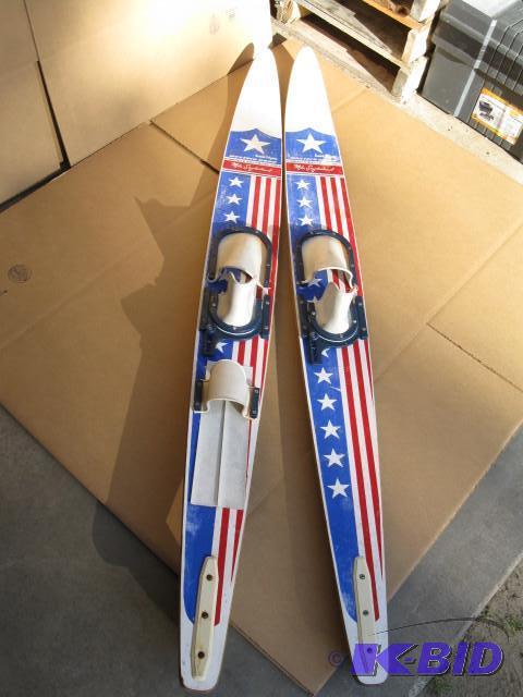 Pair of water skis, Mike Suyderhaud...