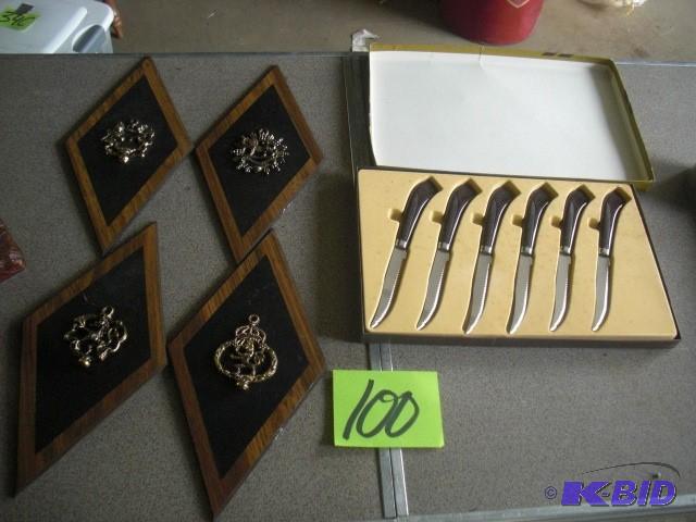 4, CREST type of plaques.. 1 seems to be roya...