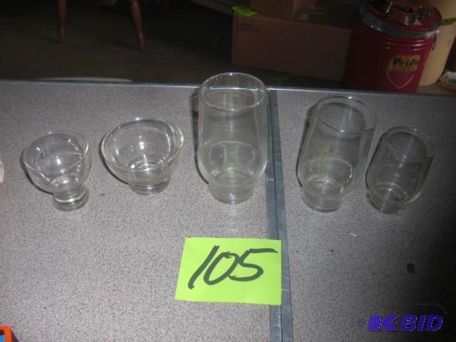 Large Lot of misc glass Types with a K engrav...