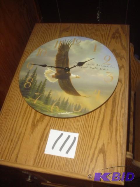 James Hautmann Clock. Eagle Theme.. Untested....
