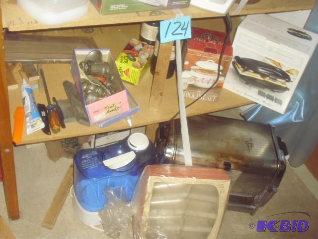 Misc. items as pictured. Old Grinder, Small C...