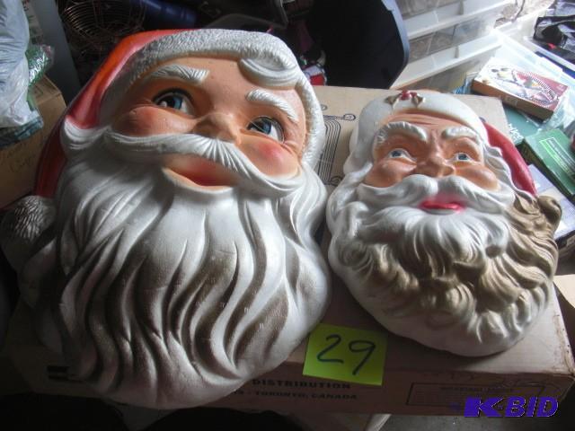 2, Styrofoam Santa Heads.. 1, 25 in h 1, 17 ...