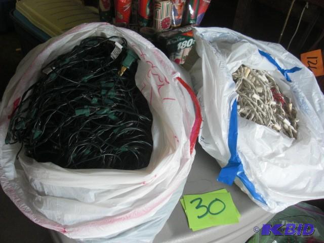 Bag of NET lights, Green cords, White lights....