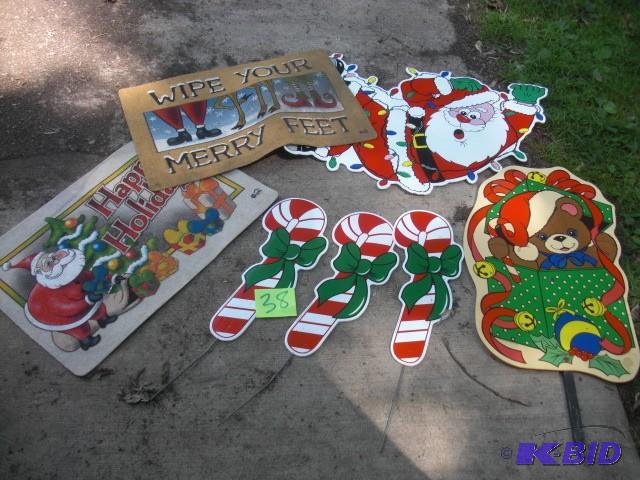 Christmas Rugs and stand up characters. Heavy...