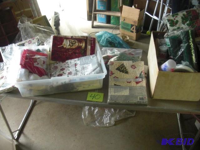 Christmas Table cloths,Napkins, Cups, ETC.. S...