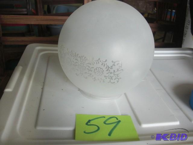 Pole lamp globe.. 7in d...