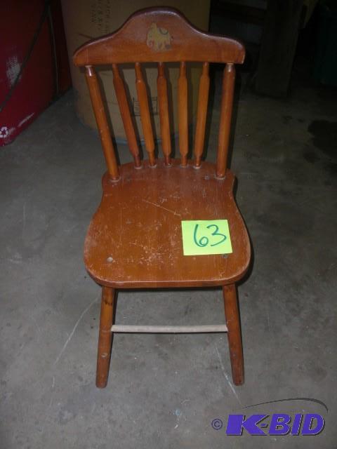 Small childs chair.. Looks like Maple wood.....