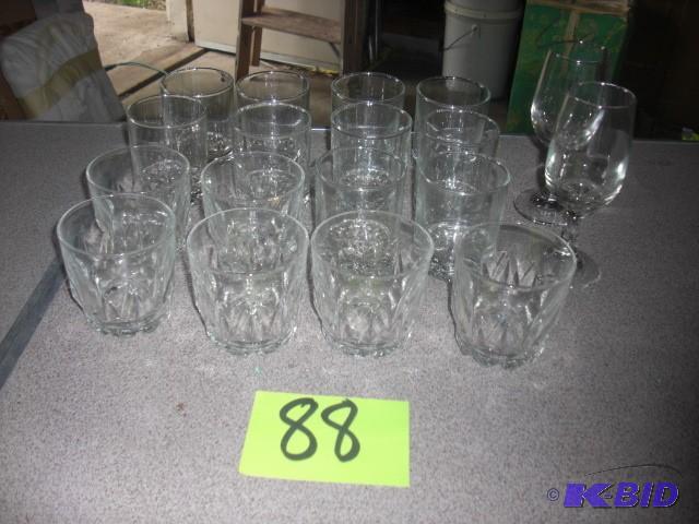 17 Lowball cocktail glasses, 2 different styl...