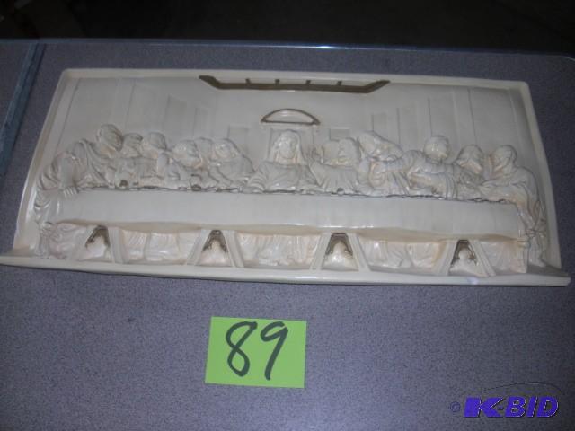 Ceramic Last Supper 3 dimensional piece, 24 x...