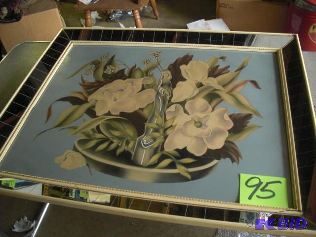 Floral Picture.. Very ART DECO with the Mirro...