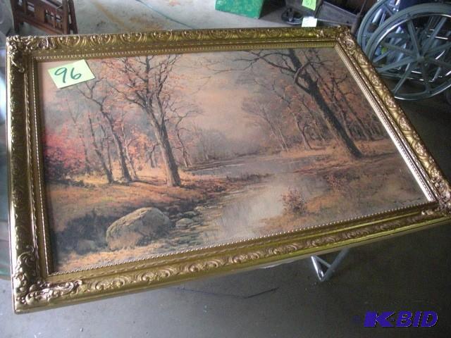 Beautiful Fall scene By Robert Wood.. 1956.. ...