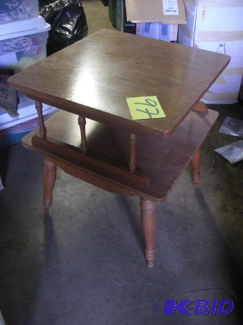 simulated wood Top and shelf with solid wood ...