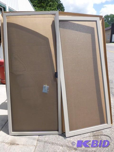 lot 144 image: 2 Patio Screen Doors 81 12" X 34"...