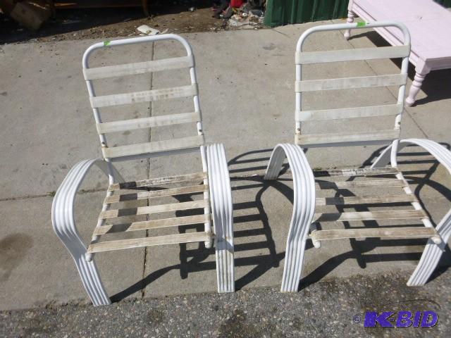 lot 155 image: 2 Patio Chairs No cushions ...