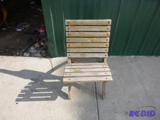 lot 158 image: Wood Folding Chair...