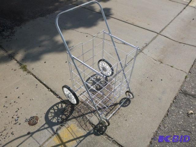 lot 163 image: Small Rolling Cart with Basket...
