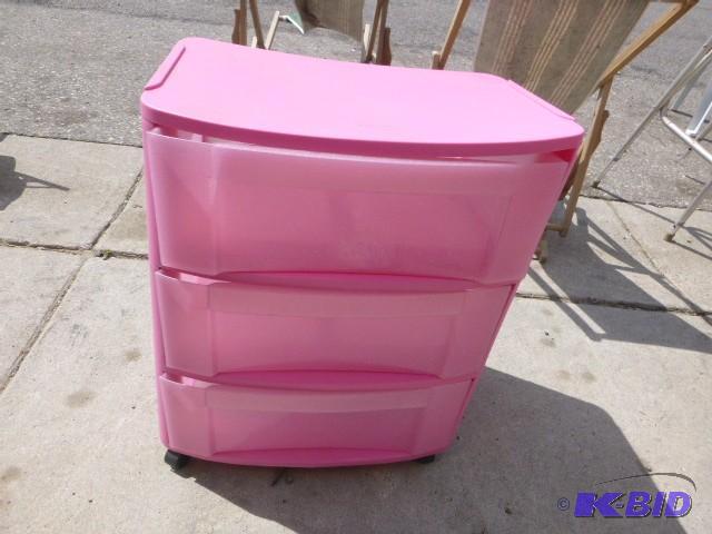 lot 182 image: 3 Drawer Storage Unit 27" X 22" X 1...