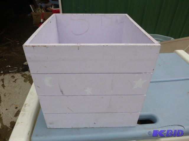 lot 214 image: Wood Crate 11" X 11" X 11"...