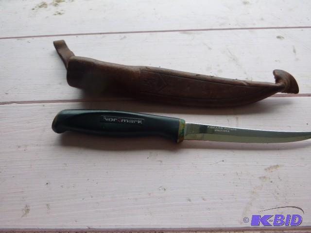 lot 243 image: Fiskars Normark&nbspFillet Knive With sheath...