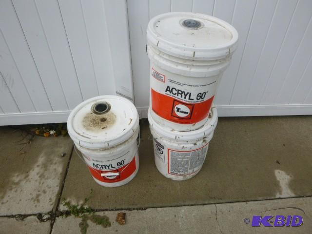 lot 251 image: 3 Pails of Thoro&nbspAcryl 60 Acrylic Admixt...