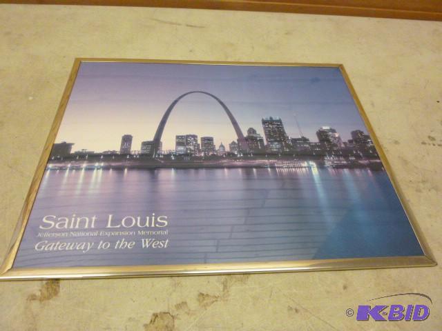 lot 37 image: Saint Louis Gateway to the West Framed Pictur...