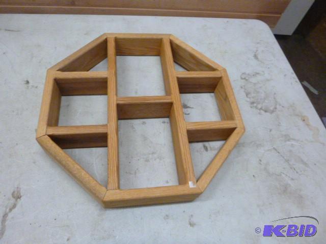 lot 41 image: Amish Built Oak Shadow Box...