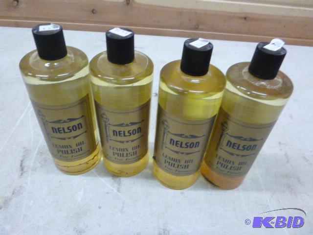lot 57 image: 4 Bottles of Nelson Lemon Oil Furniture Polis...