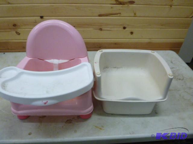 lot 61 image: 2 Booster Seats One with tray...