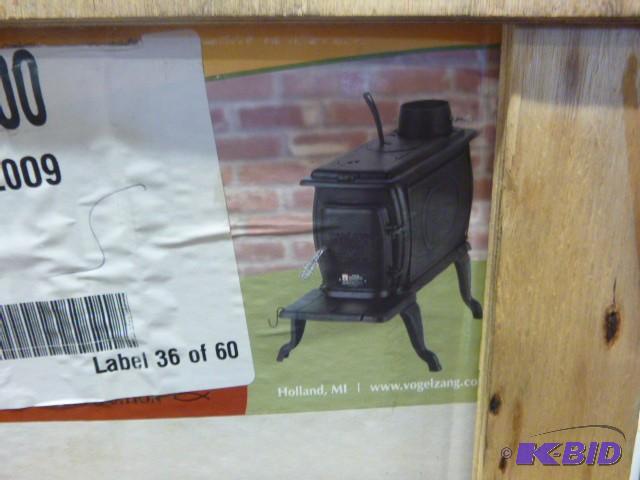 lot 84 image: New Vogelzang Wood Stove in Crate Model #BX26...