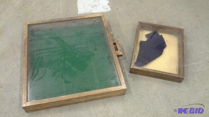 2 wood frame wall display