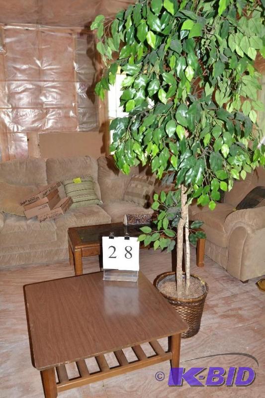 lot 28 image: Coffee table & tree