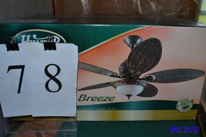 lot 78 image: Hunter ceiling fan