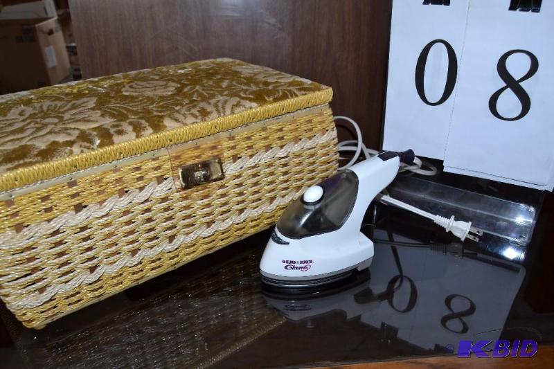 lot 8 image: Sewing basket - iron
