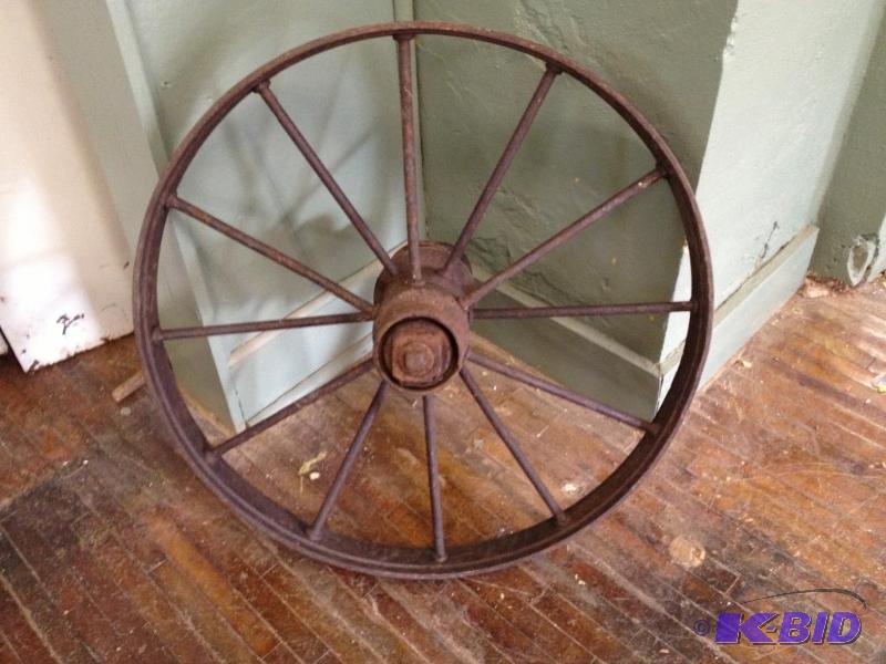 lot 25 image: Vintage Steel Wheel