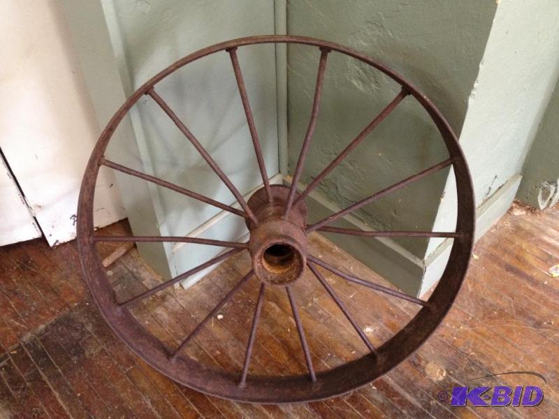 lot 26 image: Vintage Steel Wheel