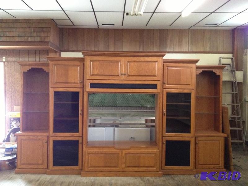 lot 3 image: Cabinets by Carter Custom Made 7 Piece Entertainment Center
