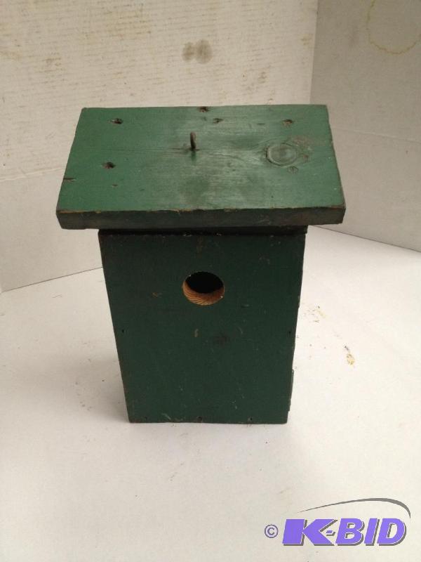 lot 38 image: Antique Wood Bird House