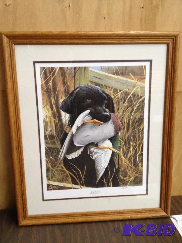 lot 43 image: Thats My Dog Signed Framed Artwork