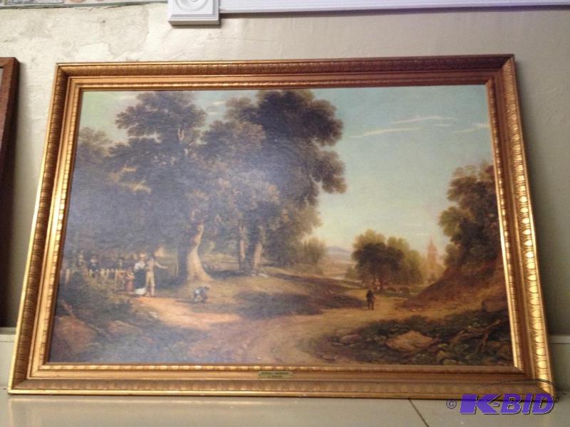lot 46 image: Large Framed Print, Sunday Morning by Asher Durand