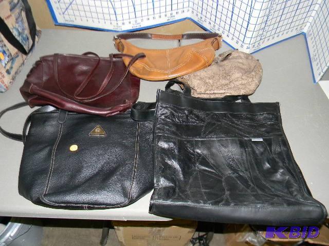 lot 127 image: Lot of 5 purses - some leather...