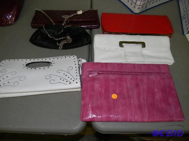 lot 129 image: Lot of 6 clutch purses...