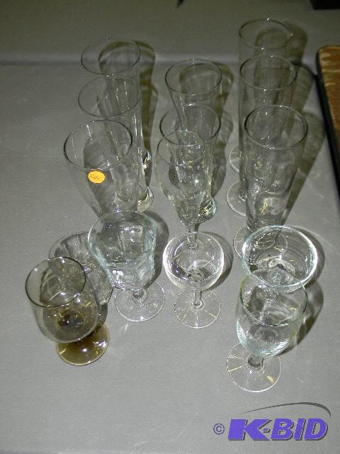 lot 166 image: Lot of 15 misc. drink glasses...