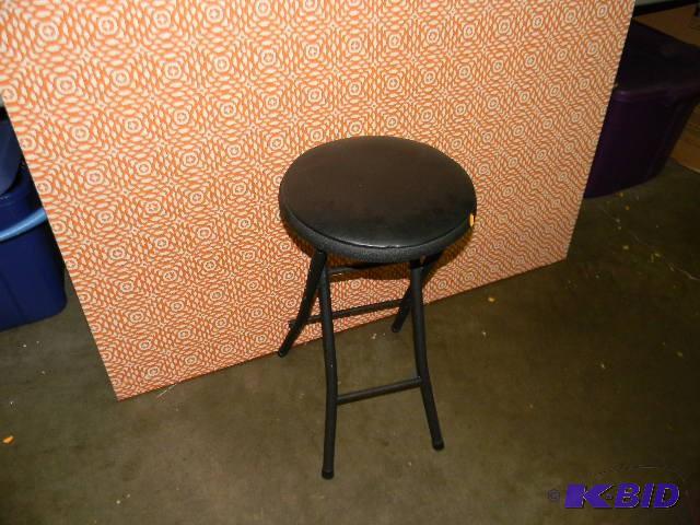 lot 175 image: Black folding stool...