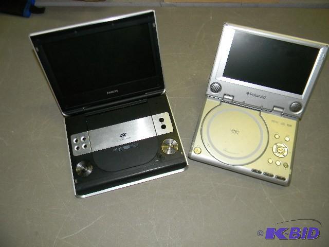 lot 234 image: Two portable DVD players with no cords - Phil...