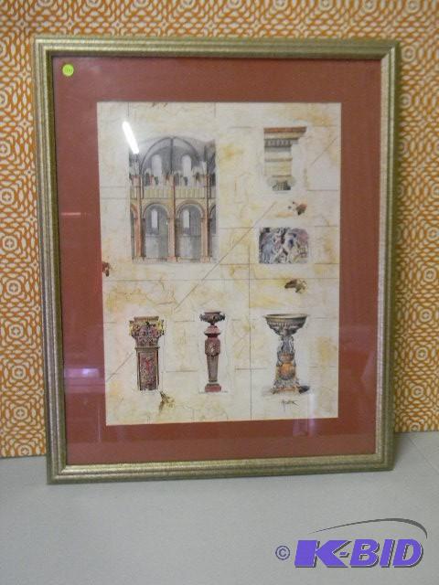 lot 244 image: Framed wall decor...