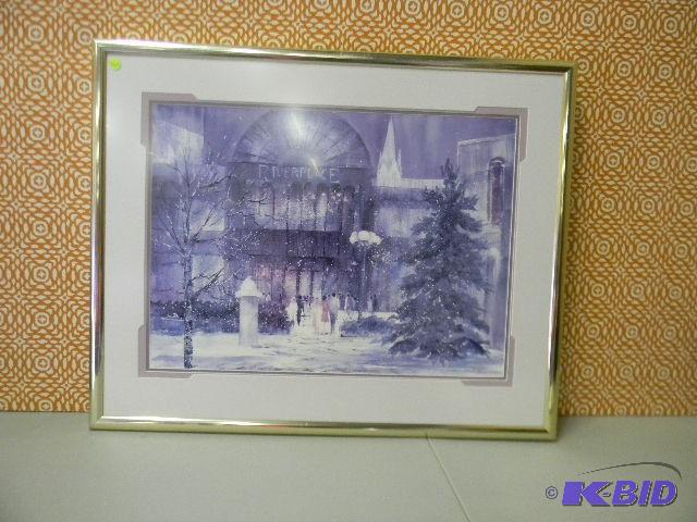 lot 261 image: Beautiful large framed &quotRiver Place"...